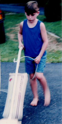 Brandon Vacuum Cleaning The Driveway